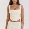 Una Vintage Cream Lace Corset