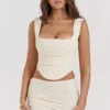 Una Vintage Cream Lace Corset