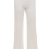 Vanna Off White Cotton Knitted Trousers