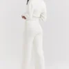 Vanna Off White Cotton Knitted Trousers