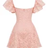 Verity Perfectly Pink Floral Lace Mini Dress
