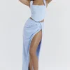 Vesper Soft Blue Maxi Skirt