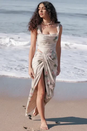 Vesper Vintage Floral Maxi Skirt