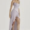 Vienne Grey Satin Underbust Corset
