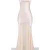Vittoria Champagne Chiffon Floor Length Gown
