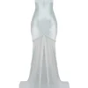 Vittoria Pistachio Chiffon Floor Length Gown