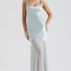 Vittoria Pistachio Chiffon Floor Length Gown