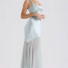 Vittoria Pistachio Chiffon Floor Length Gown