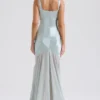 Vittoria Pistachio Chiffon Floor Length Gown