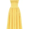 Vivien Apricot Cotton Midi Sundress