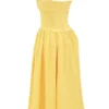 Vivien Apricot Cotton Midi Sundress