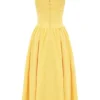 Vivien Apricot Cotton Midi Sundress