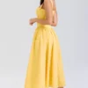 Vivien Apricot Cotton Midi Sundress