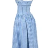 Vivien Regatta Blue Gingham Midi Sundress