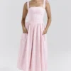 Vivien Strawberry Shortcake Gingham Midi Sundress