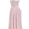 Vivien Strawberry Shortcake Gingham Midi Sundress