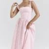 Vivien Strawberry Shortcake Gingham Midi Sundress