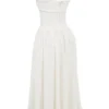 Vivien White Broderie Anglais Midi Sundress