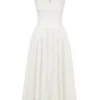 Vivien White Broderie Anglais Midi Sundress