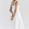Vivien White Broderie Anglais Midi Sundress