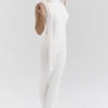 Wren Ivory Cashmere Slim Cigarette Pants