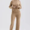 Yalina Camel Cashmere Blend Trousers