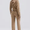 Yalina Camel Cashmere Blend Trousers