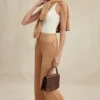 Yalina Camel Cashmere Blend Trousers