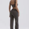 Yalina Charcoal Cashmere Blend Trousers
