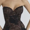 Yara Black Lace Strapless Corset Top