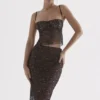 Yolanda Black Lace Midi Skirt