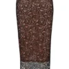 Yolanda Black Lace Midi Skirt