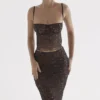 Yolanda Black Lace Midi Skirt