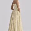 Ysabella Floral Lemon Print Cotton Midi Sundress