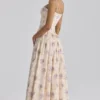 Ysabella Ivory Sweet Peony Floral Print Cotton Midi Sundress