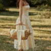 Ysabella Lemon Custom Lace + Broderie Anglaise Midi Sundress