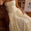 Ysabella Lemon Custom Lace + Broderie Anglaise Midi Sundress