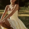 Ysabella Lemon Custom Lace + Broderie Anglaise Midi Sundress