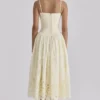 Ysabella Lemon Custom Lace + Broderie Anglaise Midi Sundress