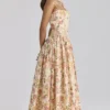 Ysabella Warm Rose Print Cotton Midi Sundress