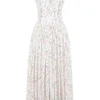 Ysabella White Posy Print Cotton Maxi Sundress