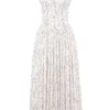 Ysabella White Posy Print Cotton Maxi Sundress