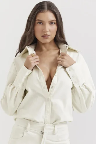 Zuri Ivory Denim Shirt